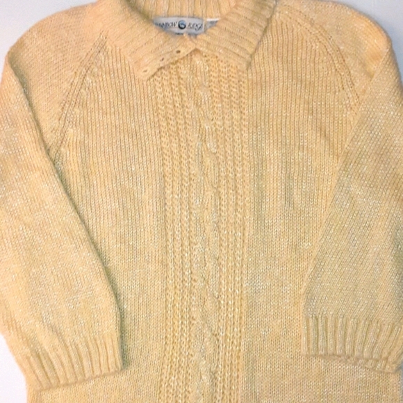 SWEATER YELLOW Knit 4 Season Size Medium - Picture 2 of 5